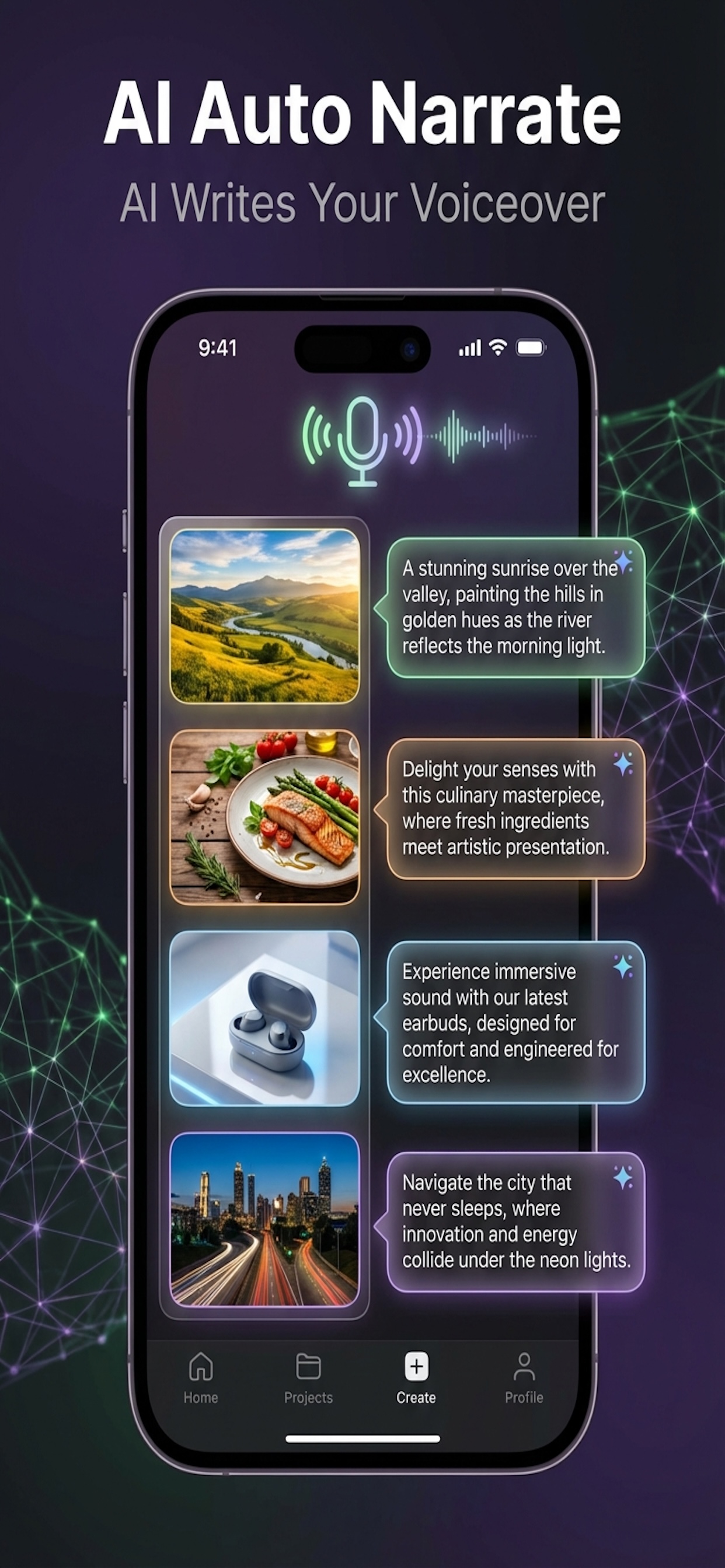 Auto Narrate AI scene analysis and narration