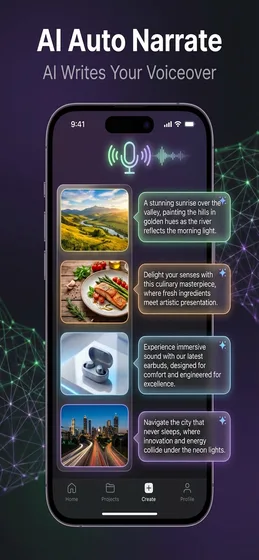 Auto Narrate AI scene analysis and narration
