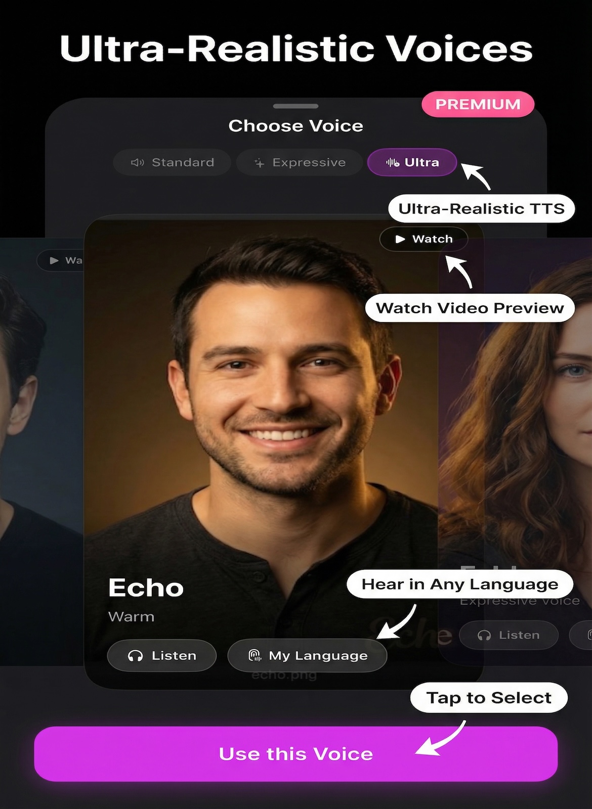 Ultra highest quality voices in AI Video Dubbing Studio